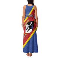 Personalized Eswatini National Flag Day Family Matching Tank Maxi Dress and Hawaiian Shirt Nguni Shield Flag Style