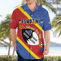 Personalized Eswatini National Flag Day Hawaiian Shirt Nguni Shield Flag Style
