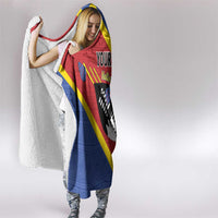 Personalized Eswatini National Flag Day Hooded Blanket Nguni Shield Flag Style