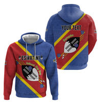 Personalized Eswatini National Flag Day Hoodie Nguni Shield Flag Style