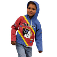 Personalized Eswatini National Flag Day Kid Hoodie Nguni Shield Flag Style