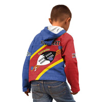 Personalized Eswatini National Flag Day Kid Hoodie Nguni Shield Flag Style
