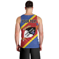 Personalized Eswatini National Flag Day Men Tank Top Nguni Shield Flag Style