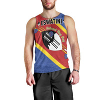 Personalized Eswatini National Flag Day Men Tank Top Nguni Shield Flag Style