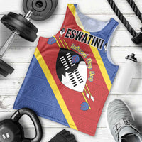 Personalized Eswatini National Flag Day Men Tank Top Nguni Shield Flag Style
