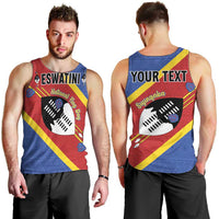 Personalized Eswatini National Flag Day Men Tank Top Nguni Shield Flag Style