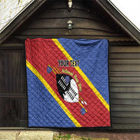 Personalized Eswatini National Flag Day Quilt Nguni Shield Flag Style