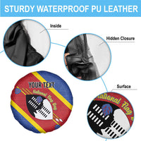 Personalized Eswatini National Flag Day Spare Tire Cover Nguni Shield Flag Style