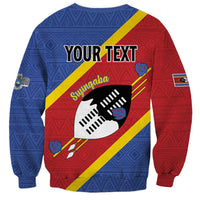 Personalized Eswatini National Flag Day Sweatshirt Nguni Shield Flag Style