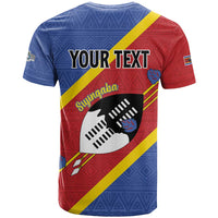 Personalized Eswatini National Flag Day T Shirt Nguni Shield Flag Style