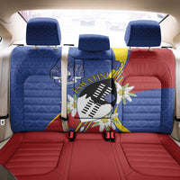 Eswatini Back Car Seat Cover Nguni Shield Edelweiss Flower