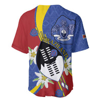 Eswatini Baseball Jersey Nguni Shield Edelweiss Flower