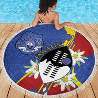 Eswatini Beach Blanket Nguni Shield Edelweiss Flower