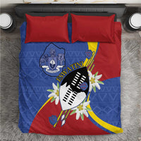 Eswatini Bedding Set Nguni Shield Edelweiss Flower
