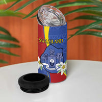 Eswatini 4 in 1 Can Cooler Tumbler Nguni Shield Edelweiss Flower