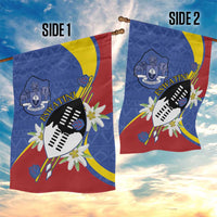 Eswatini Garden Flag Nguni Shield Edelweiss Flower