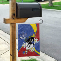 Eswatini Garden Flag Nguni Shield Edelweiss Flower