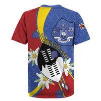 Eswatini Rugby Jersey Nguni Shield Edelweiss Flower