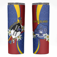 Eswatini Skinny Tumbler Nguni Shield Edelweiss Flower