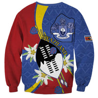 Eswatini Sweatshirt Nguni Shield Edelweiss Flower