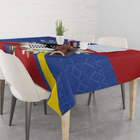 Eswatini Tablecloth Nguni Shield Edelweiss Flower