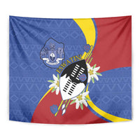 Eswatini Tapestry Nguni Shield Edelweiss Flower