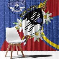 Eswatini Window Curtain Nguni Shield Edelweiss Flower