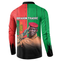 Ibrahim Traore Button Sweatshirt Faso Rises Our Soil Our Rules