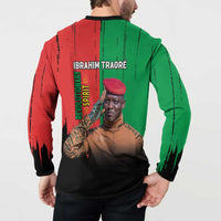 Ibrahim Traore Button Sweatshirt Faso Rises Our Soil Our Rules