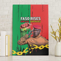 Ibrahim Traore Canvas Wall Art Faso Rises Our Soil Our Rules