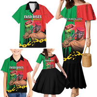 Ibrahim Traore Family Matching Mermaid Dress and Hawaiian Shirt Faso Rises Our Soil Our Rules