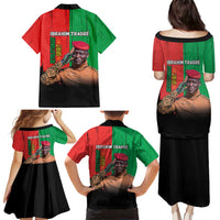 Ibrahim Traore Family Matching Puletasi and Hawaiian Shirt Faso Rises Our Soil Our Rules