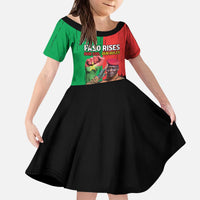 Ibrahim Traore Kid Short Sleeve Dress Faso Rises Our Soil Our Rules