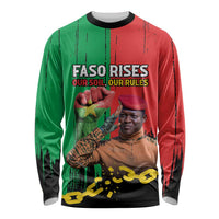 Ibrahim Traore Long Sleeve Shirt Faso Rises Our Soil Our Rules