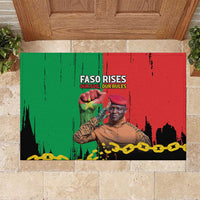 Ibrahim Traore Rubber Doormat Faso Rises Our Soil Our Rules