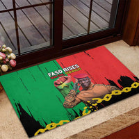 Ibrahim Traore Rubber Doormat Faso Rises Our Soil Our Rules