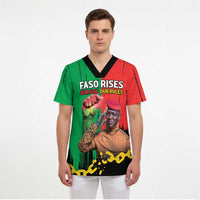 Ibrahim Traore Scrub Top Faso Rises Our Soil Our Rules - Wonder Print Shop