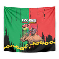 Ibrahim Traore Tapestry Faso Rises Our Soil Our Rules