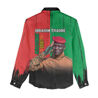 Ibrahim Traore Women Casual Shirt Faso Rises Our Soil Our Rules
