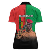 Ibrahim Traore Women Polo Shirt Faso Rises Our Soil Our Rules