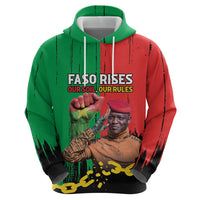 Ibrahim Traore Zip Hoodie Faso Rises Our Soil Our Rules