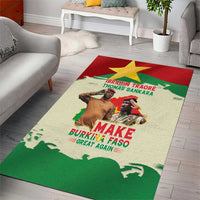 Ibrahim Traore Thomas Sankara Area Rug Make Burkina Faso Great Again