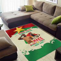 Ibrahim Traore Thomas Sankara Area Rug Make Burkina Faso Great Again