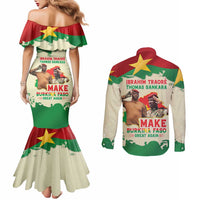 Ibrahim Traore Thomas Sankara Couples Matching Mermaid Dress and Long Sleeve Button Shirt Make Burkina Faso Great Again