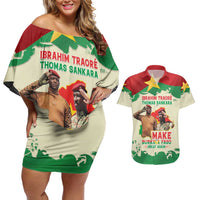 Ibrahim Traore Thomas Sankara Couples Matching Off Shoulder Short Dress and Hawaiian Shirt Make Burkina Faso Great Again