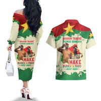 Ibrahim Traore Thomas Sankara Couples Matching Off The Shoulder Long Sleeve Dress and Hawaiian Shirt Make Burkina Faso Great Again