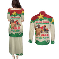 Ibrahim Traore Thomas Sankara Couples Matching Puletasi and Long Sleeve Button Shirt Make Burkina Faso Great Again