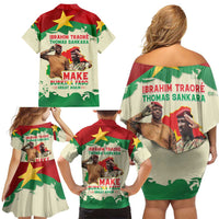 Ibrahim Traore Thomas Sankara Family Matching Off Shoulder Short Dress and Hawaiian Shirt Make Burkina Faso Great Again