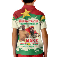 Ibrahim Traore Thomas Sankara Kid Polo Shirt Make Burkina Faso Great Again