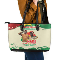 Ibrahim Traore Thomas Sankara Leather Tote Bag Make Burkina Faso Great Again